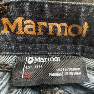 Marmot Jeans…..30 X 32…..Never Worn. Dark Indigo